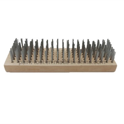 Long Wood Handle Stainless Steel Wire Scratch Brush with Different Type and Size