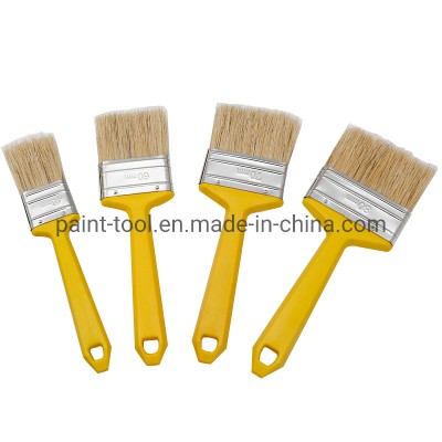 Factory Price Natural Bristle Yellow Plastic Handle Cheap Paint Brushes Artist Brushes